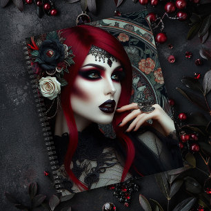 Gothic Art Nouveau Woman Notebook