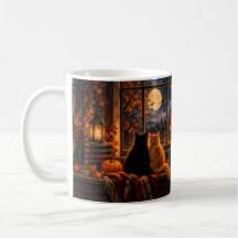 Gothic Autumn Cats Mug – Cozy Halloween Art