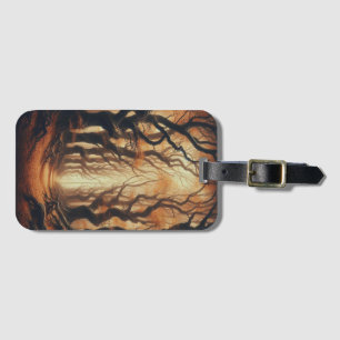 Gothic Autumn woods Luggage Tag