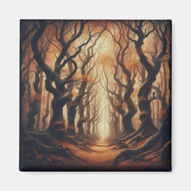 Gothic Autumn woods Magnet (Front)