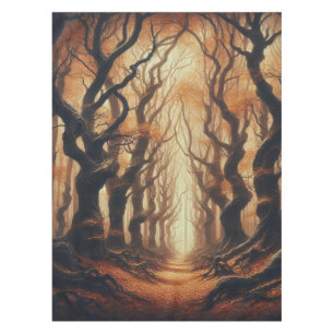 Gothic Autumn woods Tablecloth