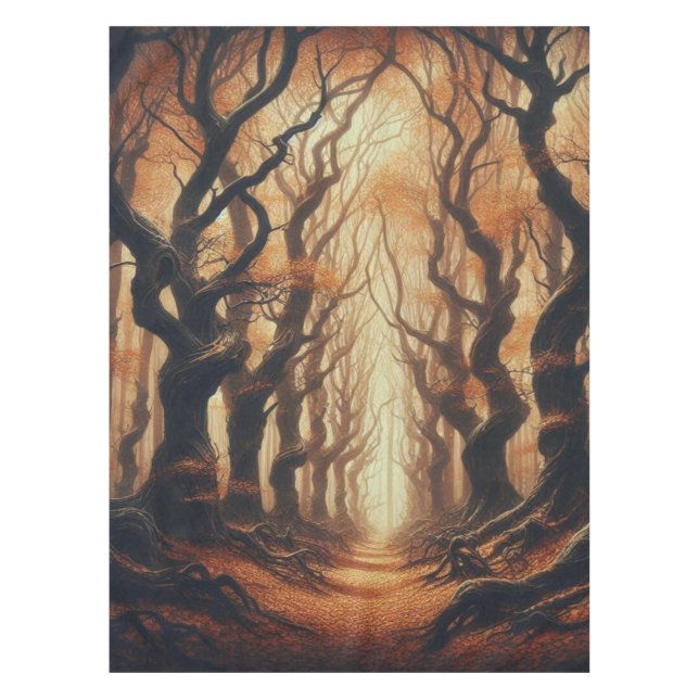 Gothic Autumn woods Tablecloth (Front)