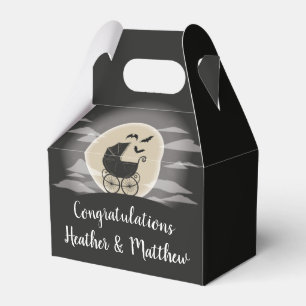 Gothic Baby Shower Halloween Carriage Favor Box