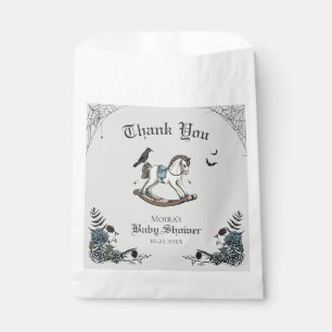 Gothic Baby Shower Rocking Horse Soft Gray Favour Bag