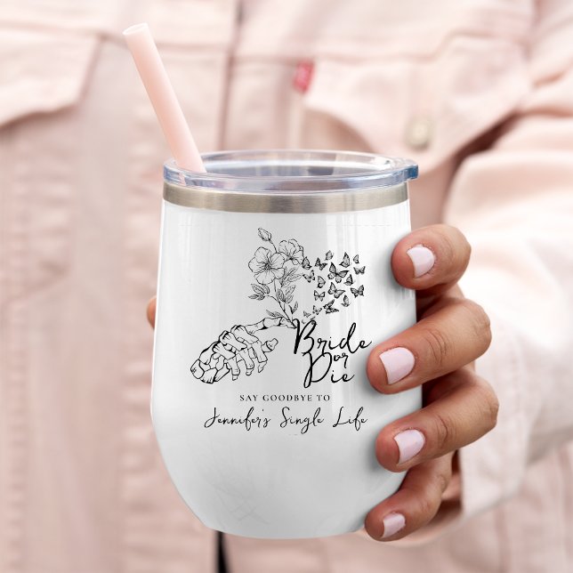 Gothic Bachelorette Party Floral Bride or Die (Creator Uploaded)