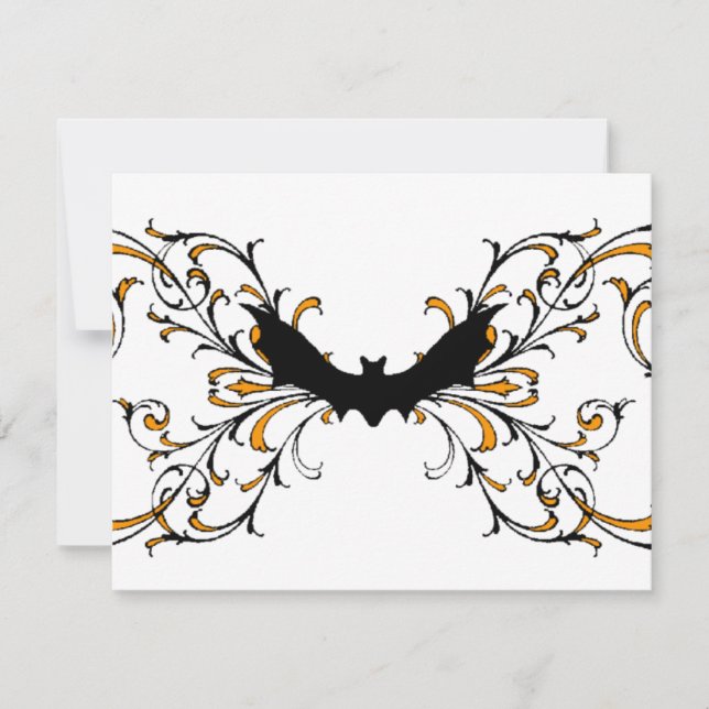 Gothic bat invitation (Front)