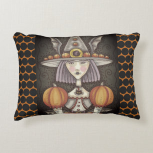 GOTHIC BAT WITCH GIRL HALLOWEWEEN ACCENT COUSSIN