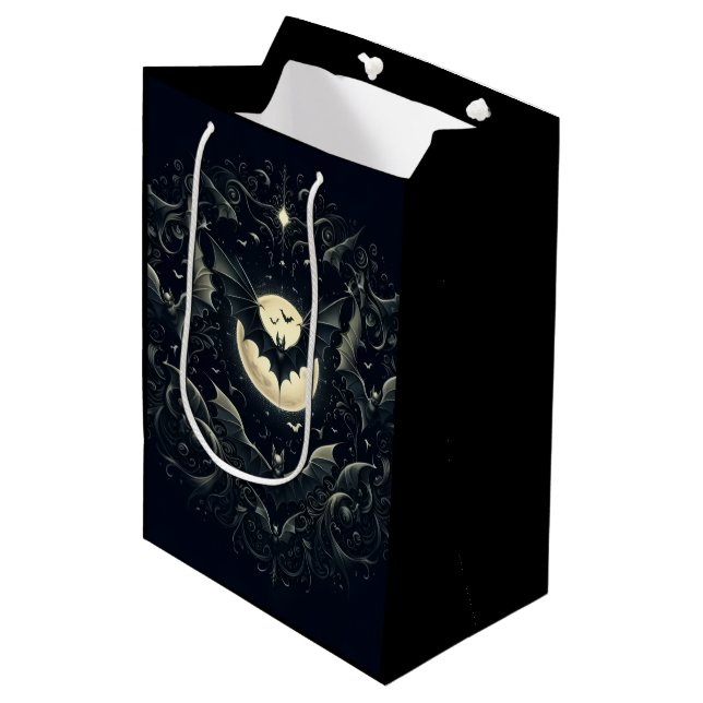 Gothic Bats  Medium Gift Bag (Front Angled)