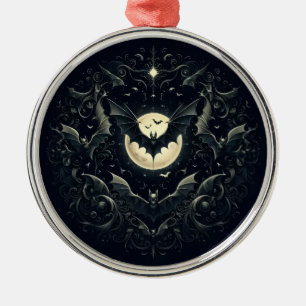 Gothic Bats  Metal Ornament