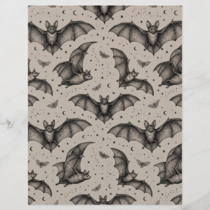 Gothic Bats Stars & Moons Scrapbook Paper