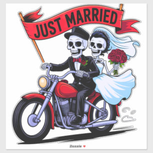 Gothic Biker Couple Just Married