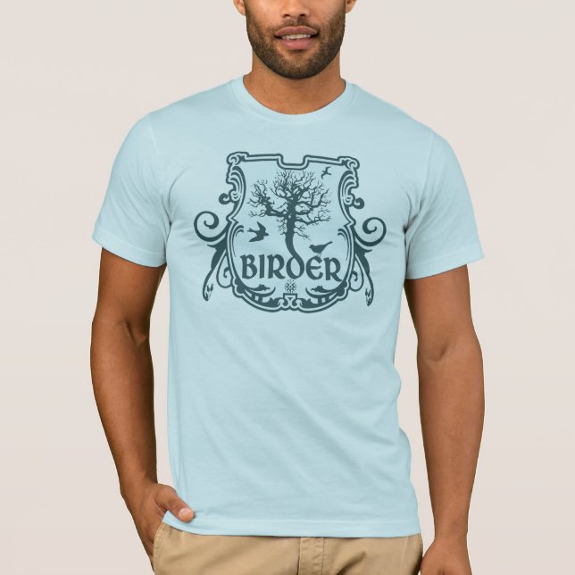 Gothic Birder Shield T-Shirt (Front)