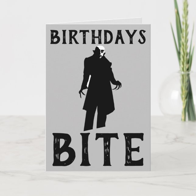 GOTHIC BIRTHDAY CARDS, DRACULA NOSFERATU CARD (Front)
