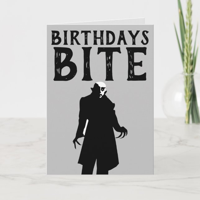 GOTHIC BIRTHDAY CARDS, DRACULA NOSFERATU CARD (Front)