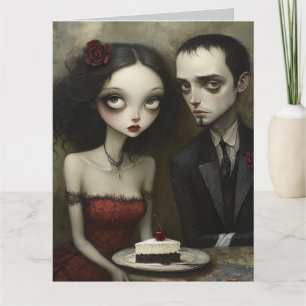 Gothic Birthday CELEBRATE couple Greeting Card