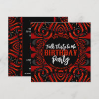 Gothic Birthday Talk Thirty Black + Red Party 