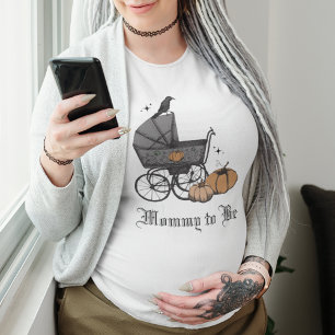 Gothic Black A Baby is Brewing Fall Baby Shower Tri-Blend Shirt