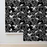 Gothic Black and White Raven Victorian Gothic Home