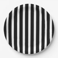 Gothic Black and White Stripes Birthday