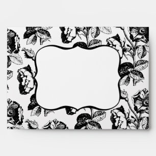 Gothic Black Antique Rose A7 Envelopes