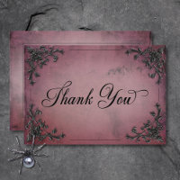 Gothic Black & Burgundy Filigree Heart Wedding