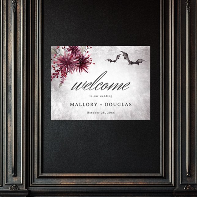 Gothic Black & Burgundy Halloween Order of Events Poster (Creator Uploaded)