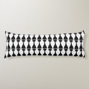 Gothic black cat silhouette body pillow