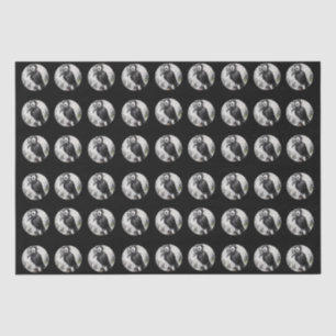 Gothic Black Crow & Tower Spooky Halloween Tissue Paper
