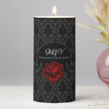 Gothic Black Damask Rose Wedding