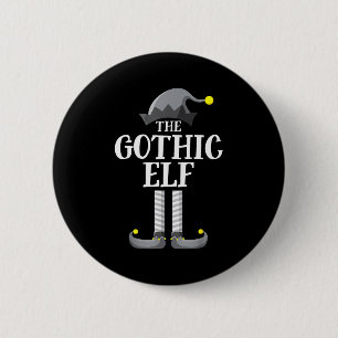 Gothic Black Elf Matching Family Group Christmas P 2 Inch Round Button