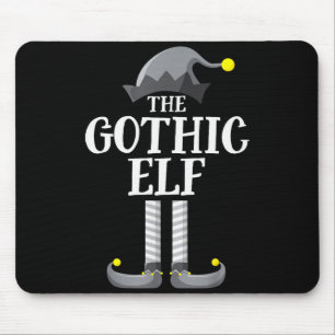 Gothic Black Elf Matching Family Group Christmas P Mouse Pad