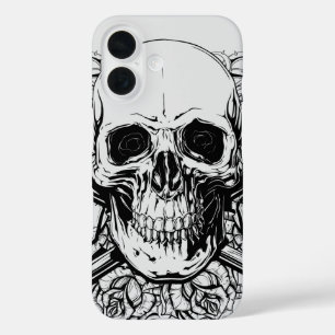 Gothic Black & Grey Design for Dark Art and Alter iPhone 16 Case