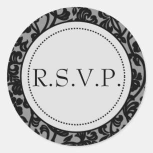 Gothic Black & Grey Flourish Envelope Seals