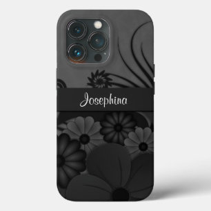 Gothic Black Hibiscus Floral iPod Touch 5G Case
