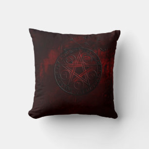 Gothic Black Magic Seals Throw Pillow