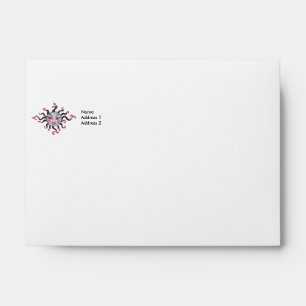 Gothic Black Pink Sun Goddess Business Envelope