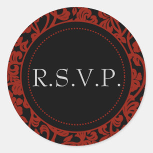 Gothic Black & Red Flourish Envelope Seals