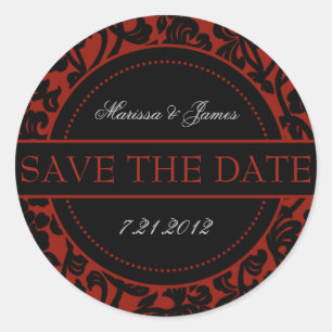 Gothic Black & Red Flourish Envelope Seals