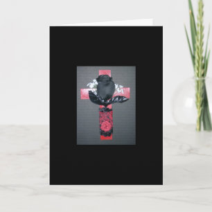 Gothic Black Rose Card