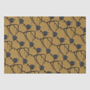 Gothic Black Rose Speedpaint Pattern Tissue Paper