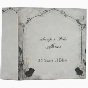 Gothic Black Rose Trellis Anniversary Binder