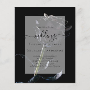 Gothic Black Roses Goth Wedding Invite Flyer