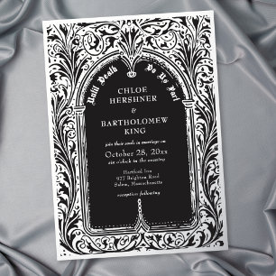 Gothic Black Silver Medieval Until Death Wedding