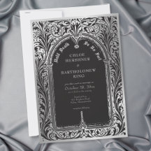 Gothic Black Silver Medieval Until Death Wedding