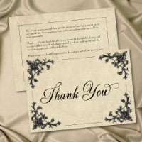 Gothic Black Tan Parchment Filigree Heart Wedding