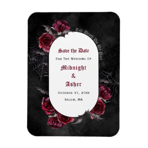 Gothic Black Till Death Do Us Part Save The Date M Magnet