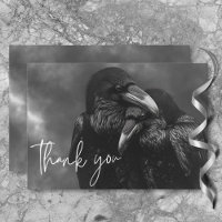 Gothic Black & White Raven Embrace Wedding