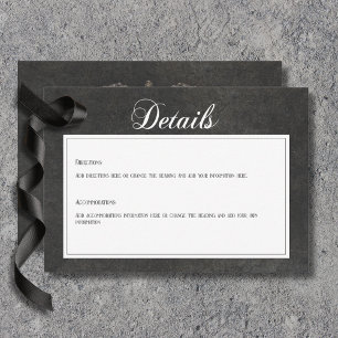 Gothic Black & White Skulls & Heart Details Enclosure Card