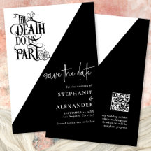 Gothic Black White Till Death Do Us Part Wedding
