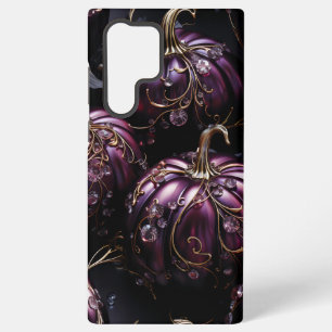GOTHIC BLACK WITH DARK PURPLE PUMPKINS SAMSUNG GALAXY CASE